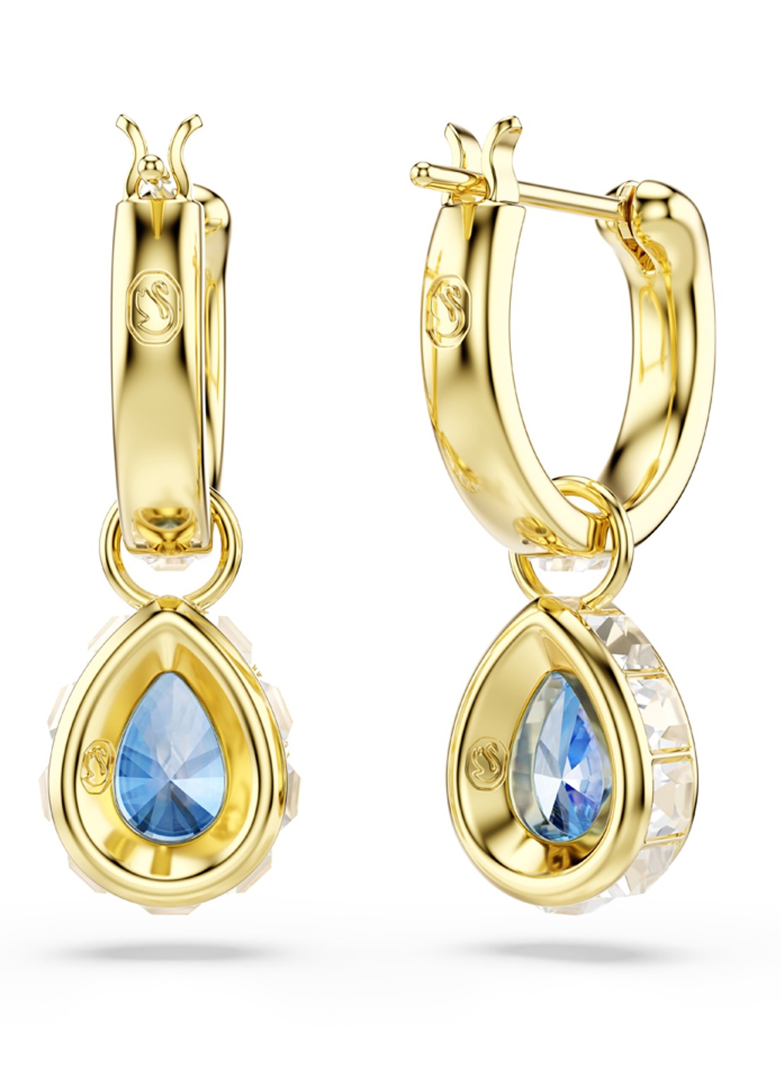Swarovski Chroma oorringen met kristal - detail 3 goud
