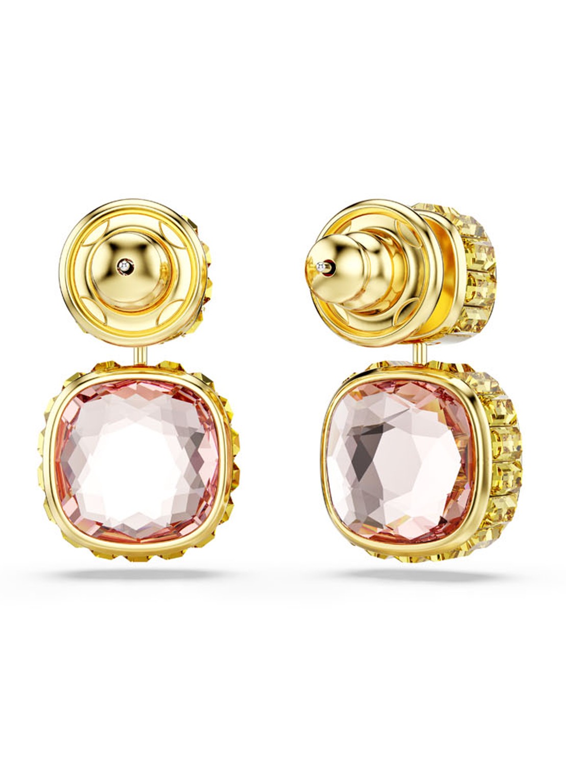 Swarovski Chroma oorstekers met kristal  - detail 3 goud
