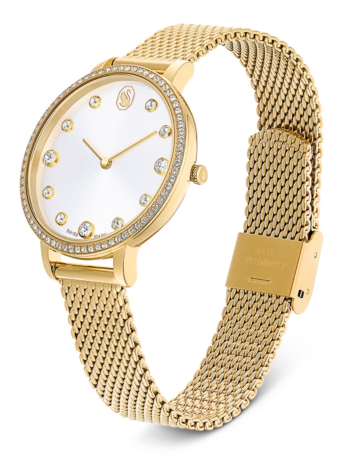 Swarovski Clarica horloge 5740823 - detail goud