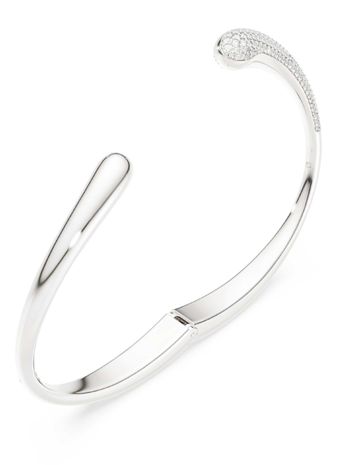 Swarovski Classica bangle met kristal - detail 2 zilver