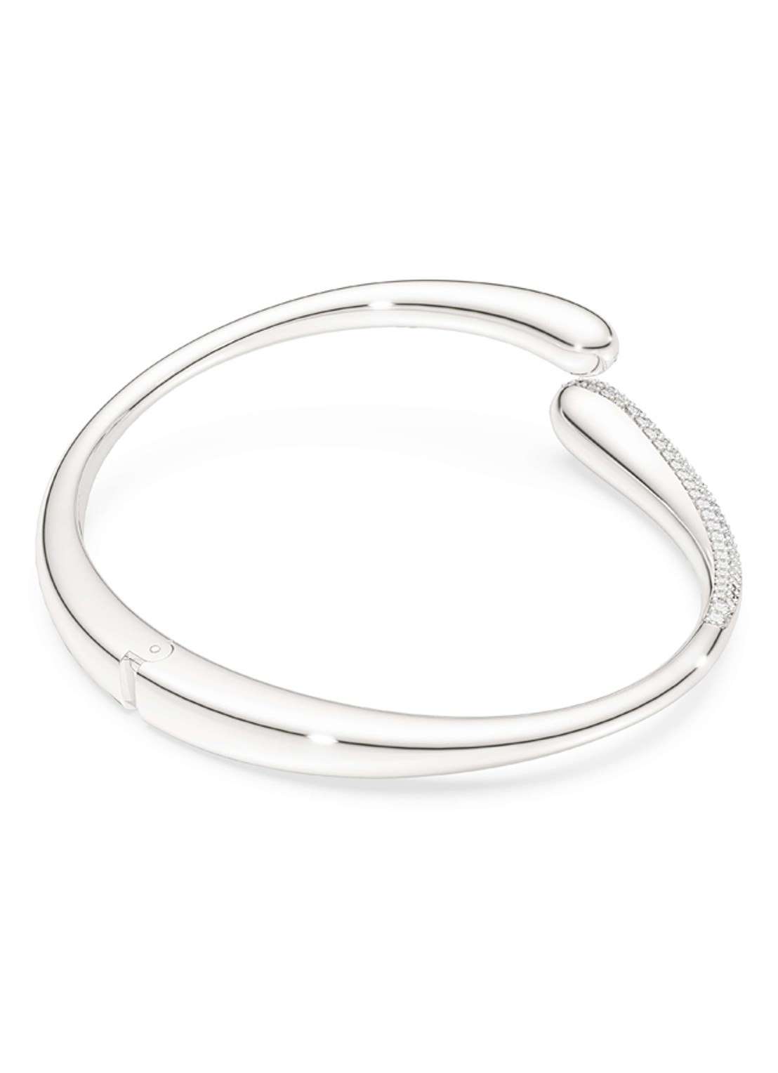 Swarovski Classica bangle met kristal - detail 3 zilver