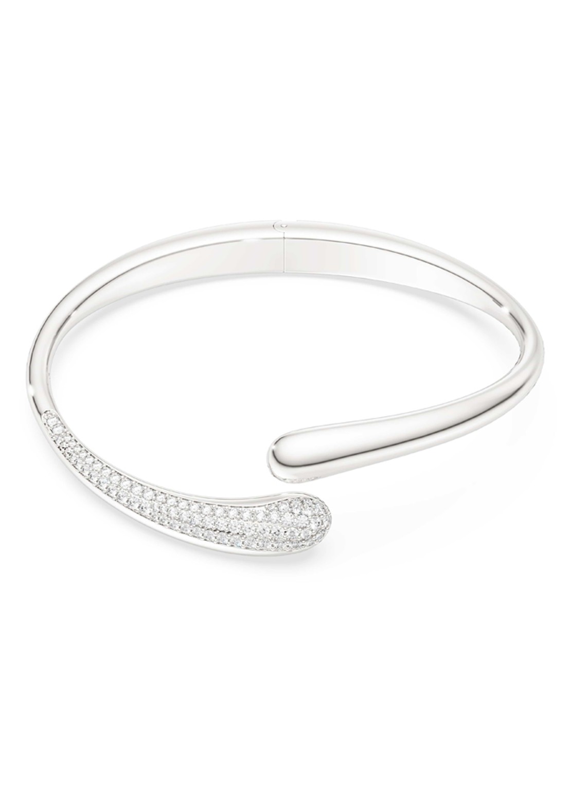 Swarovski Classica bangle met kristal - voorkant 5 zilver
