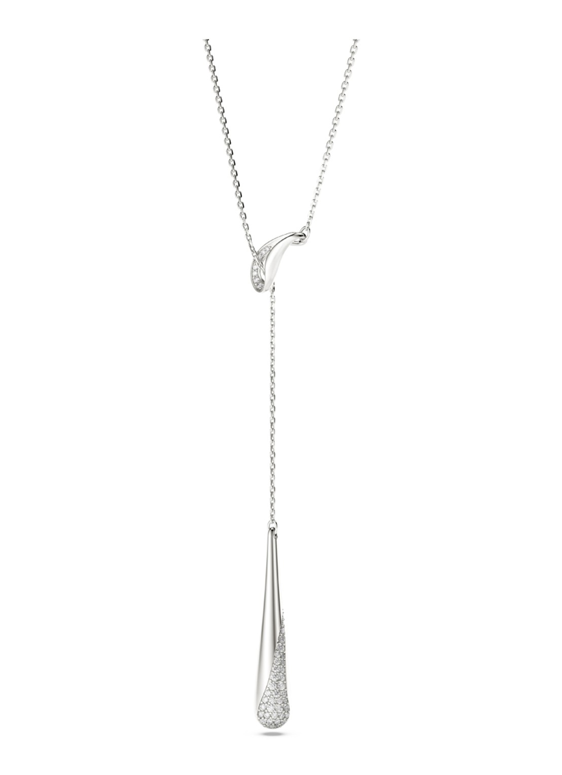 Swarovski Classica ketting met hanger  - detail 2 zilver