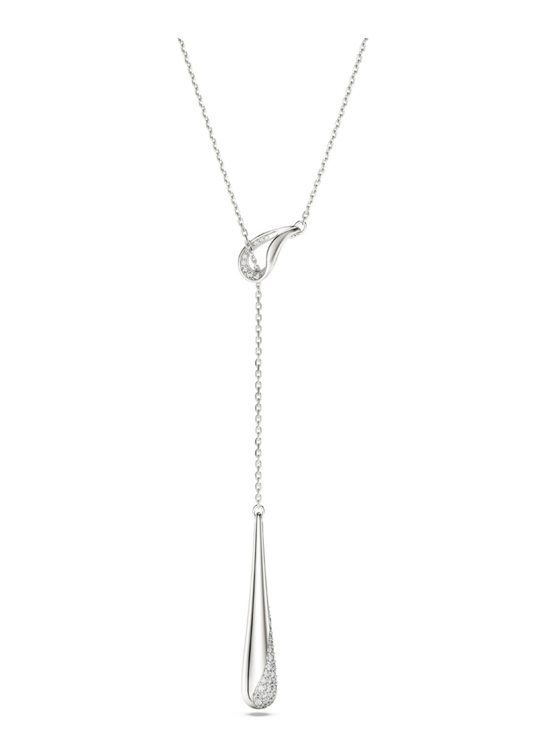 Swarovski Classica ketting met hanger  - voorkant 5 zilver