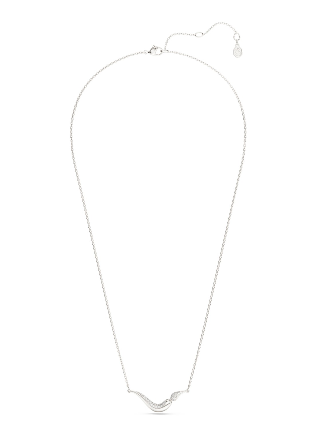 Swarovski Classica ketting met kristal - detail 2 zilver