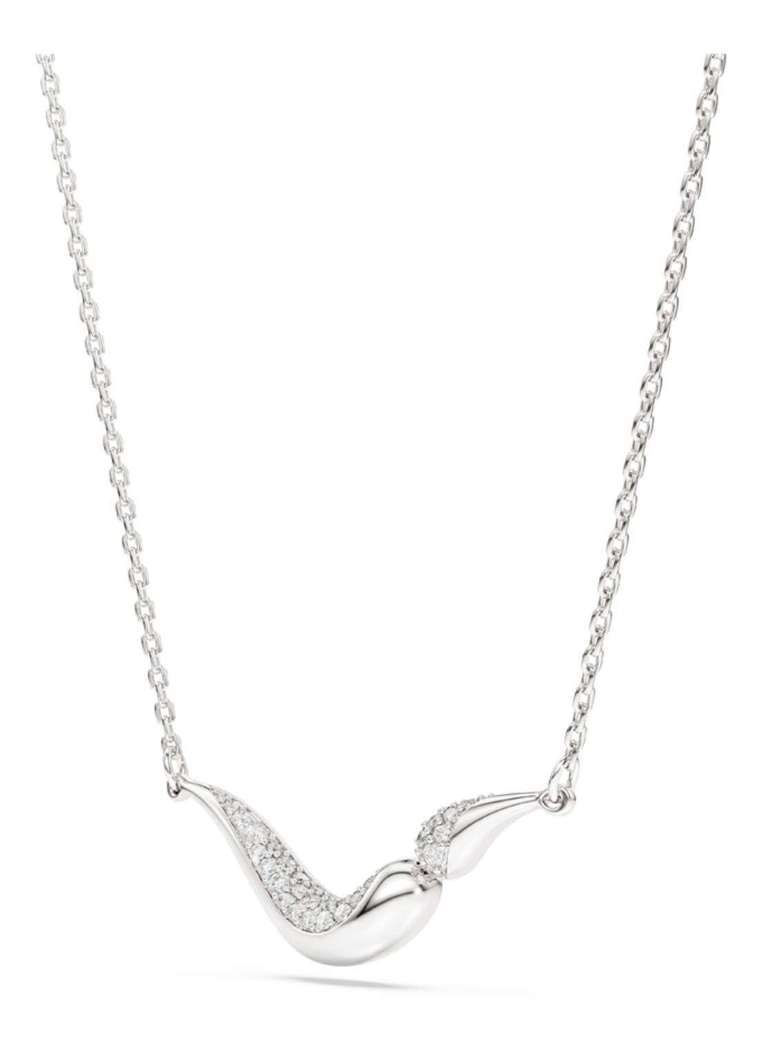 Swarovski Classica ketting met kristal - detail 3 zilver