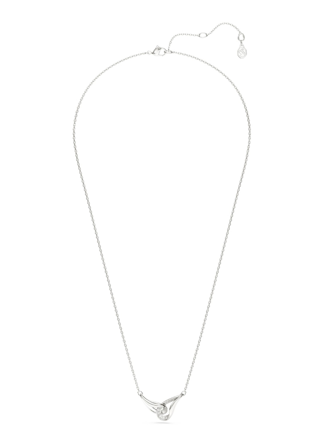 Swarovski Classica ketting met kristal  - detail zilver