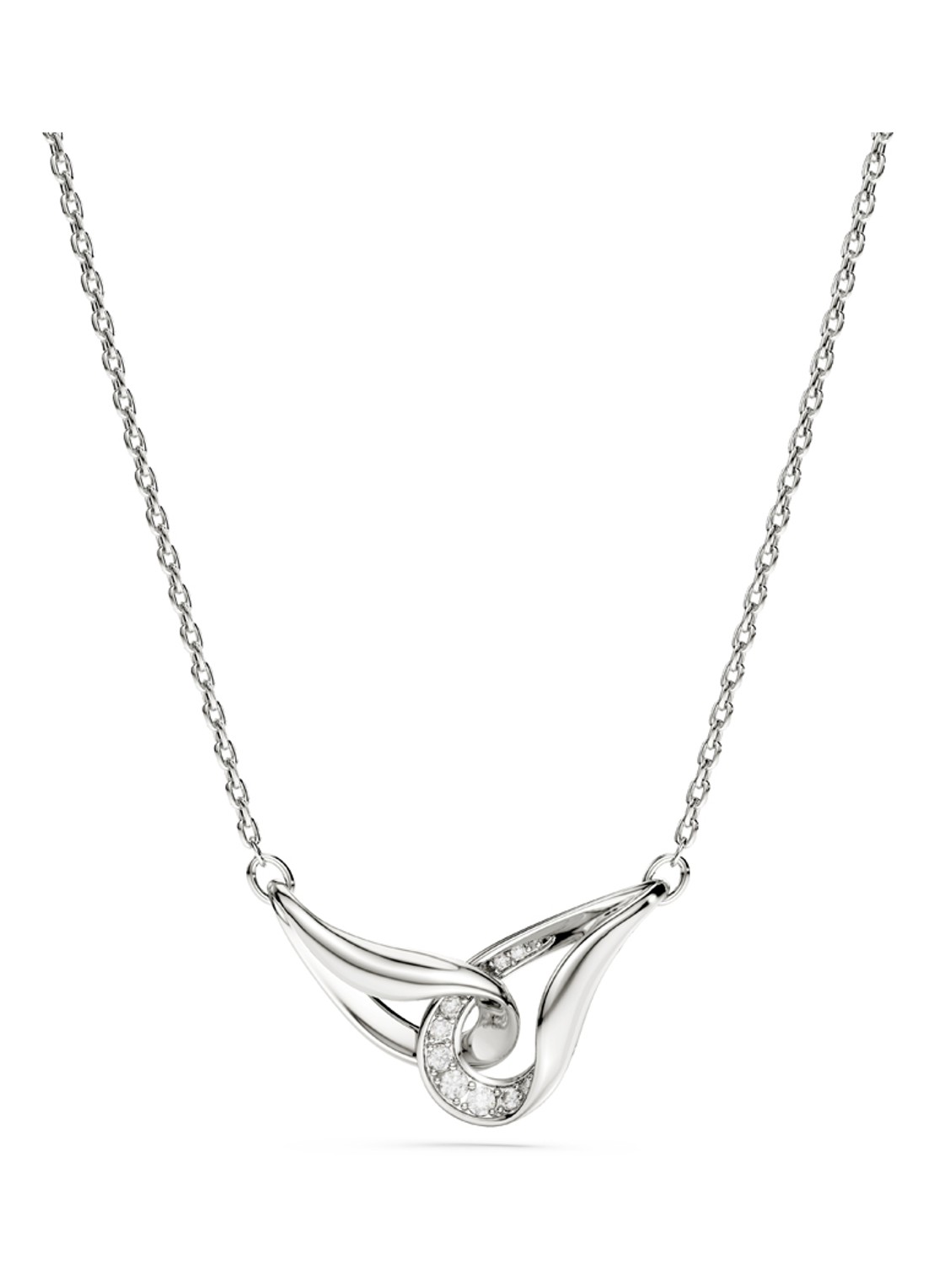 Swarovski Classica ketting met kristal  - voorkant 5 zilver