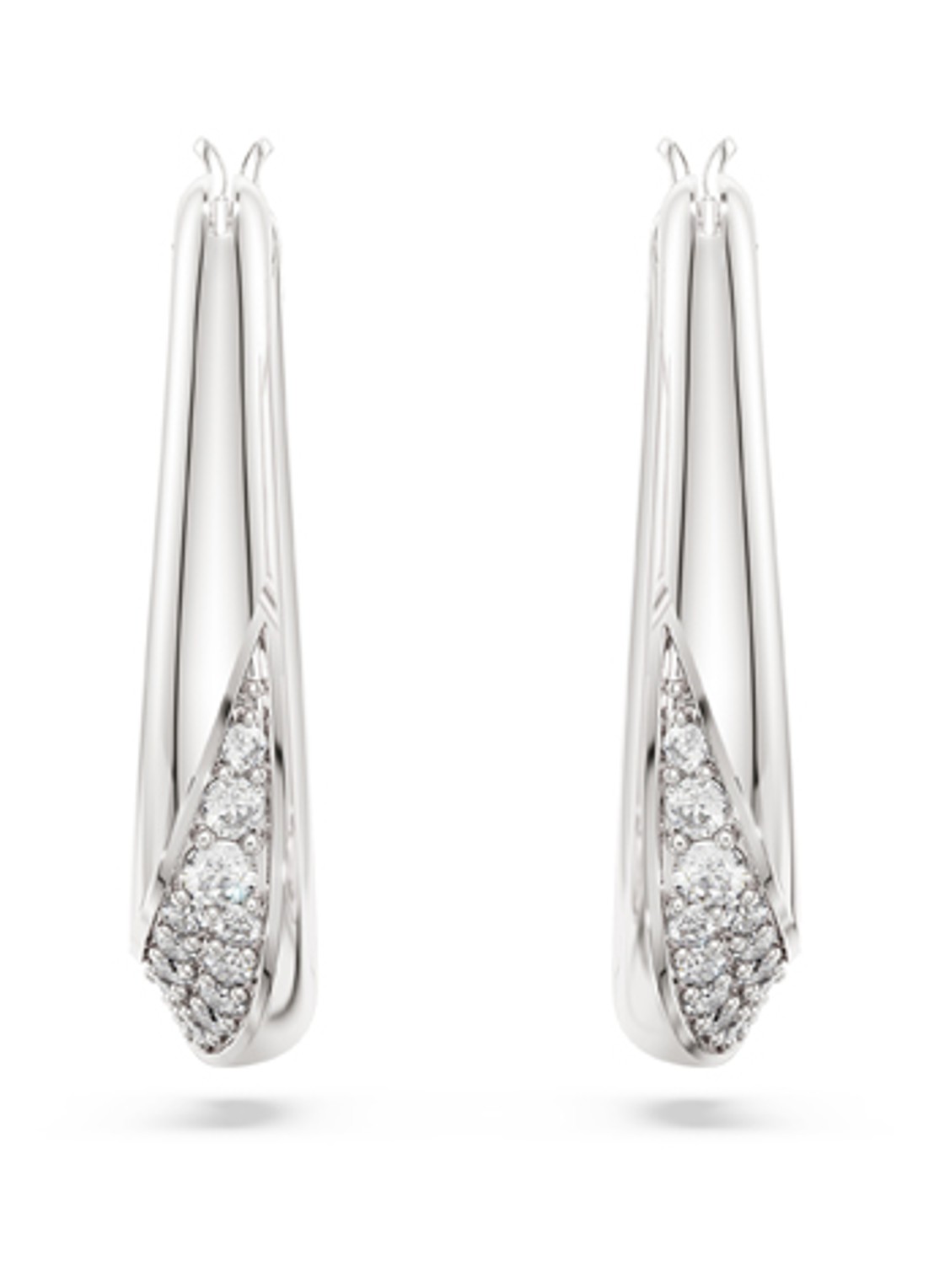 Swarovski Classica oorhangers met kristal - detail zilver