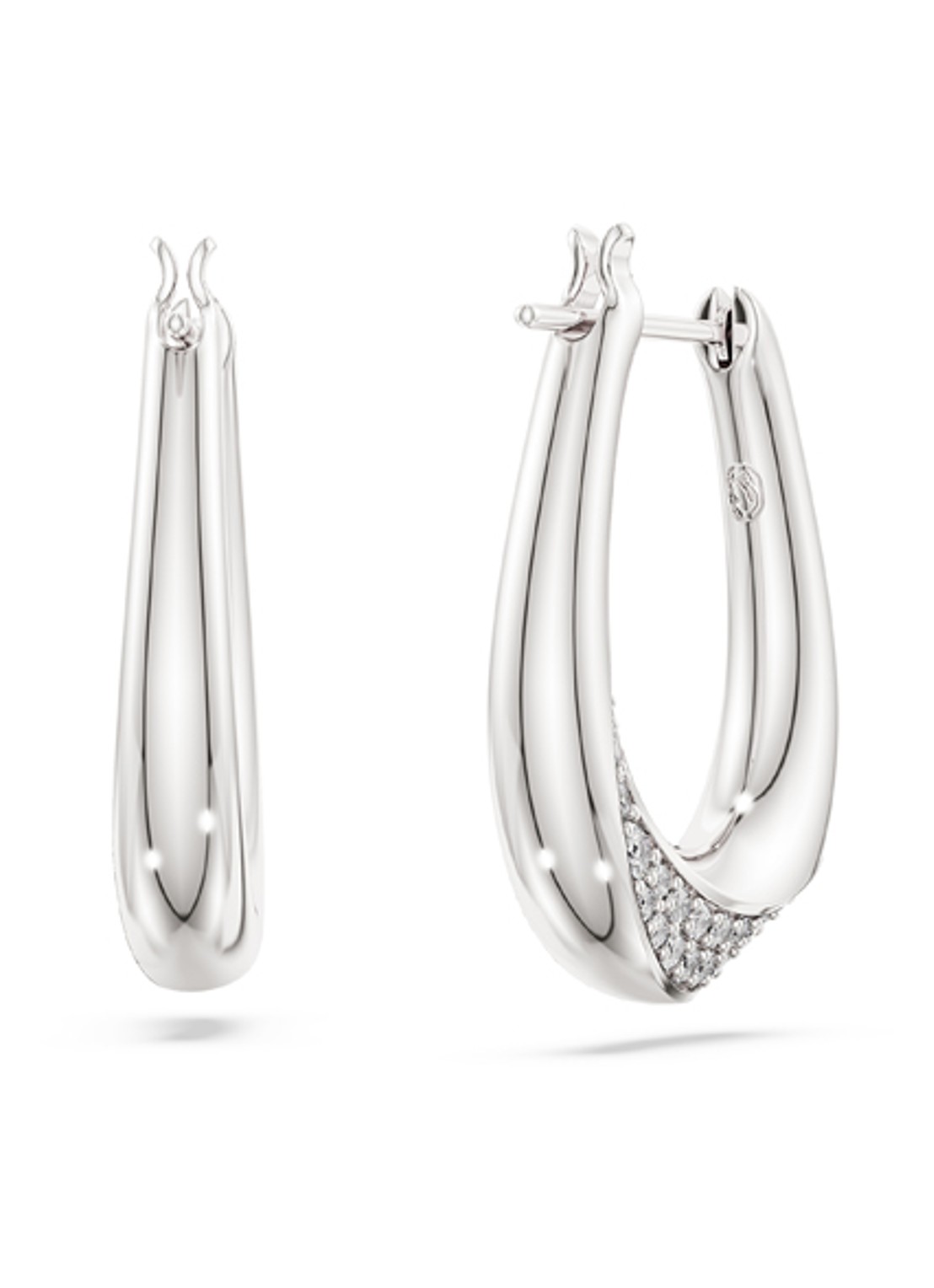 Swarovski Classica oorhangers met kristal - detail 3 zilver