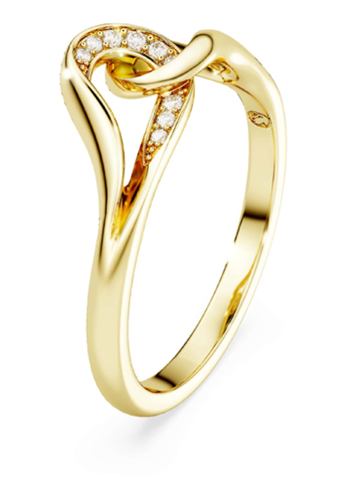 Swarovski Classica ring verguld 52 - detail goud