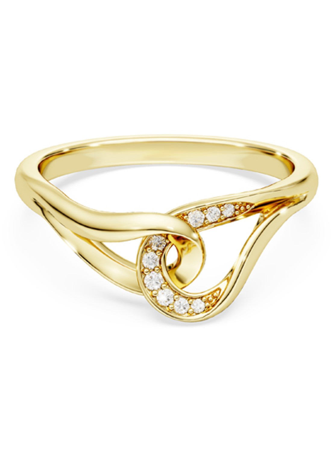 Swarovski Classica ring verguld 55 - voorkant 4 goud