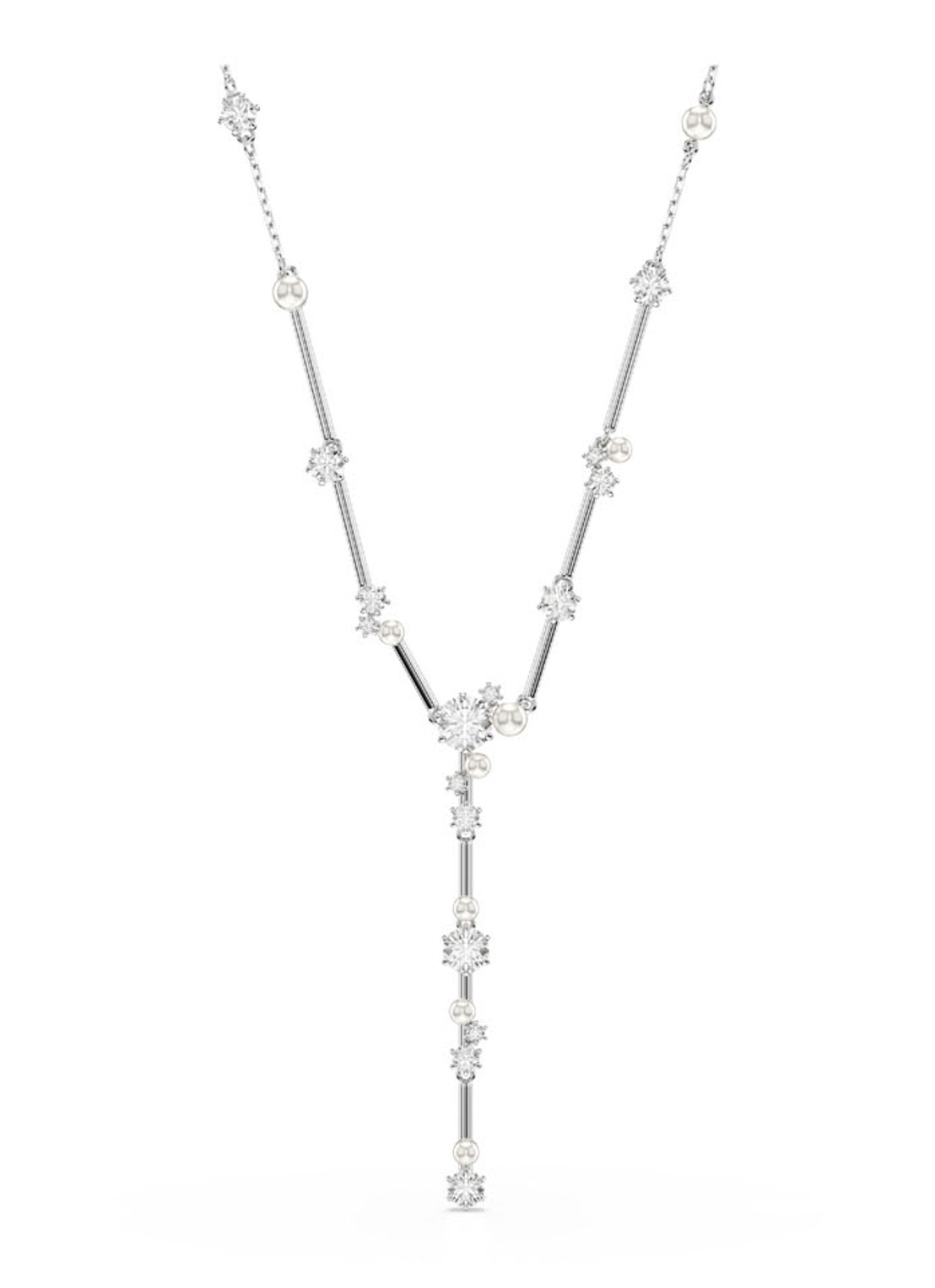 Swarovski Constella ketting met hanger  - voorkant zilver