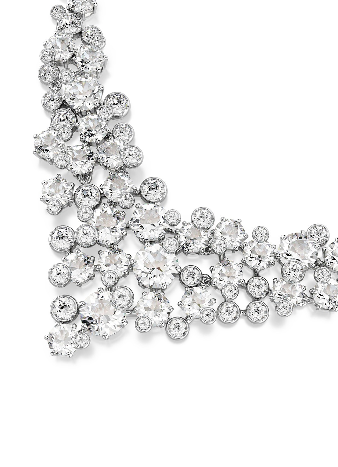 Swarovski Constella ketting met kristal - detail 5 zilver