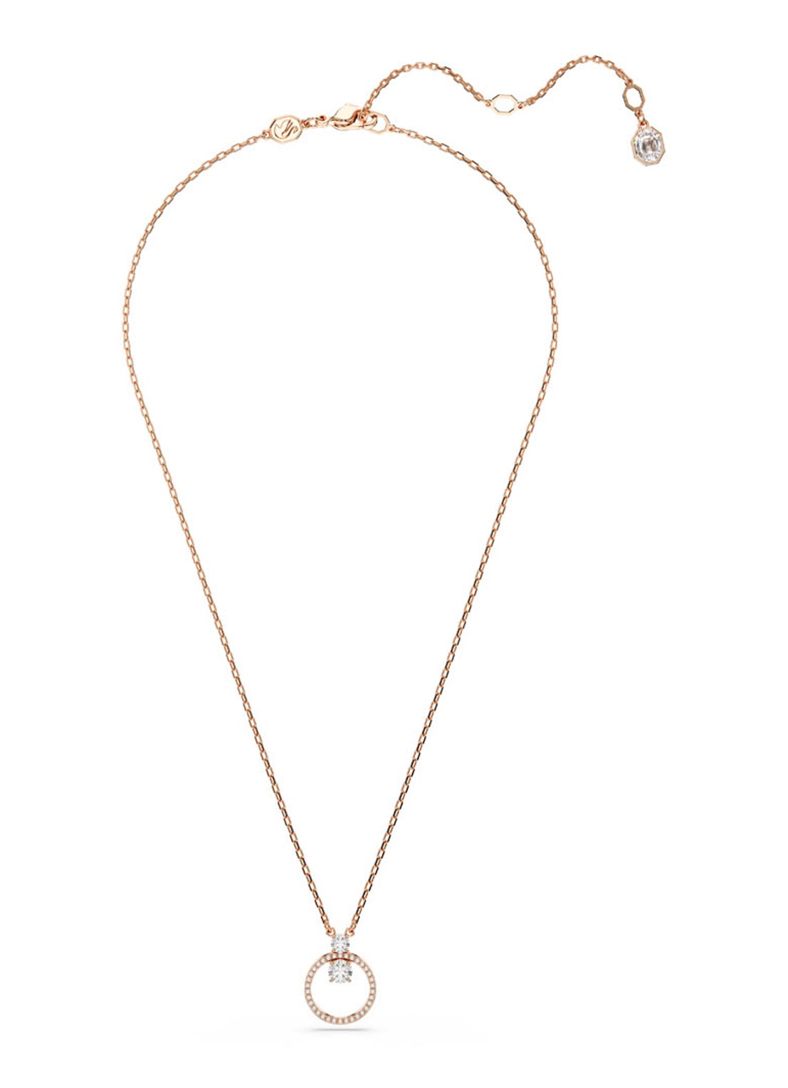 Swarovski Constella ketting met zirkonia - detail 2 roségoud