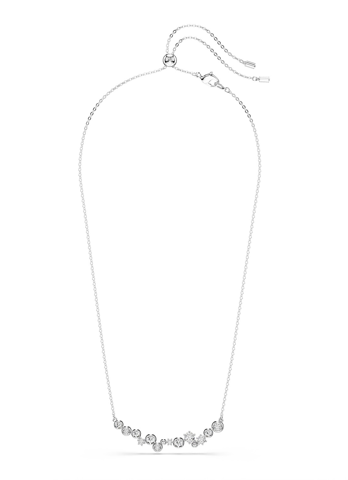 Swarovski Constella ketting met zirkonia - detail zilver