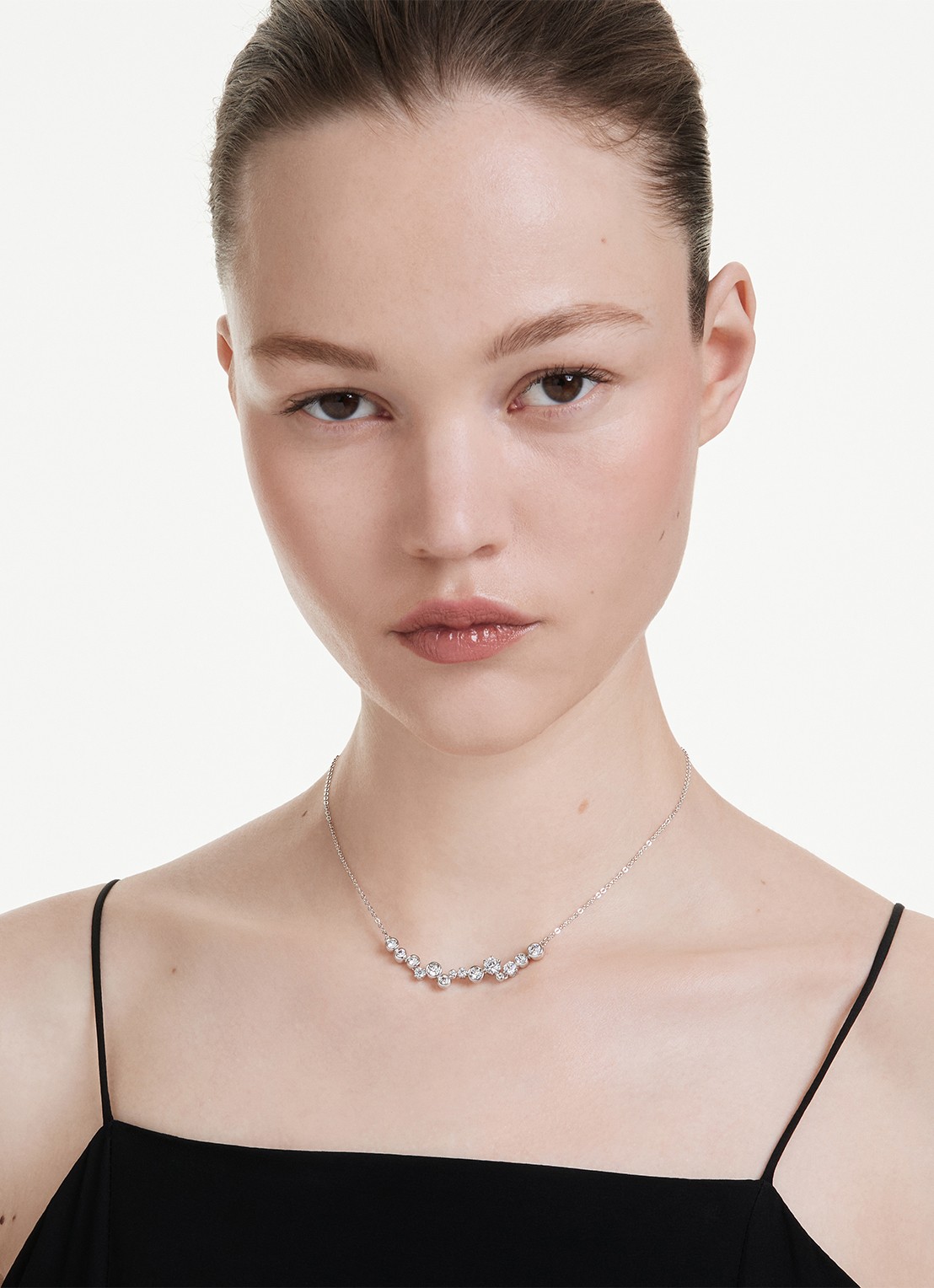 Swarovski Constella ketting met zirkonia - voorkant 6 zilver