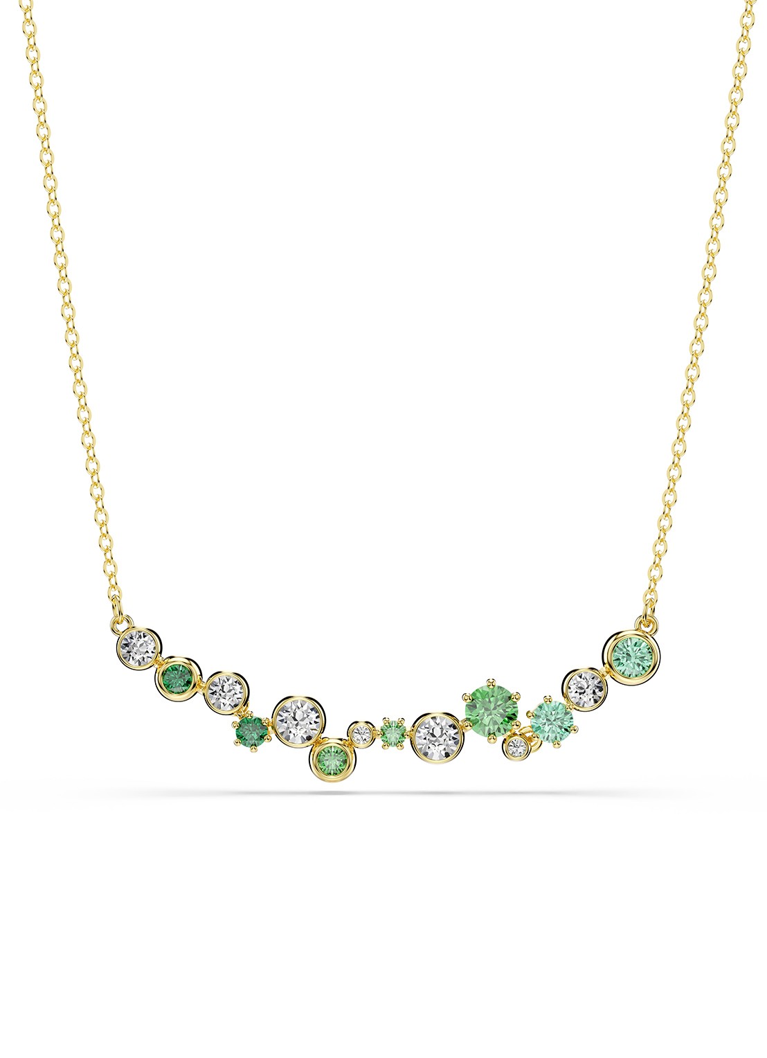 Swarovski Constella ketting met zirkonia - voorkant 5 goud