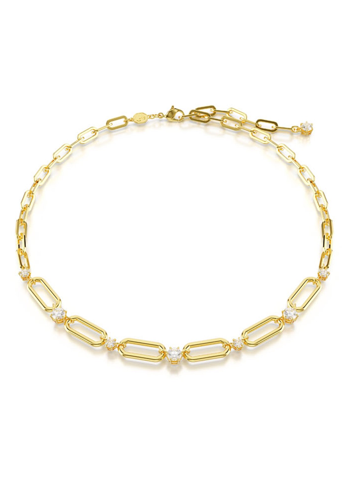 Swarovski Constella ketting verguld - voorkant 4 goud