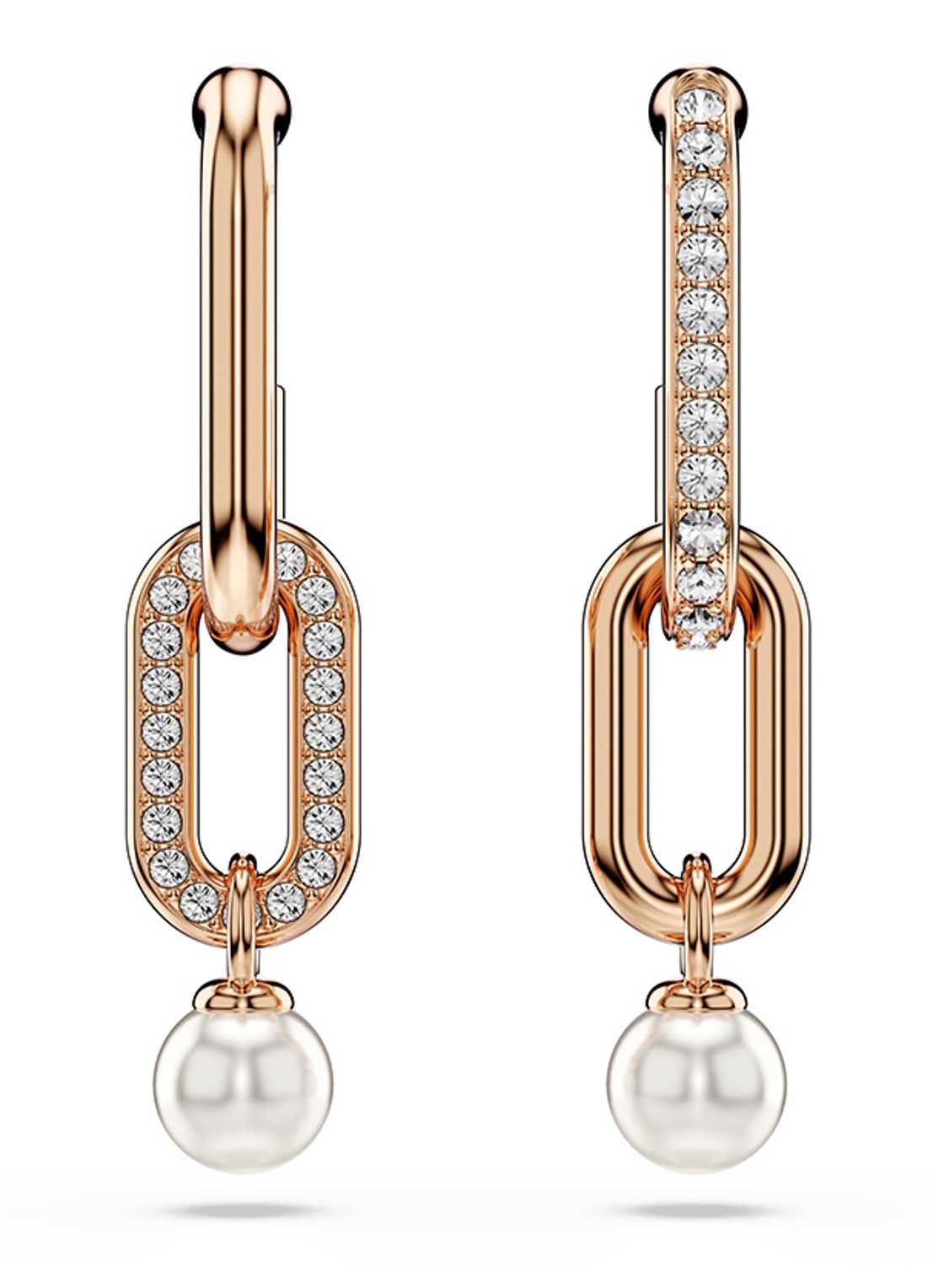Swarovski Constella oorhanger met kristal - detail 3 roségoud