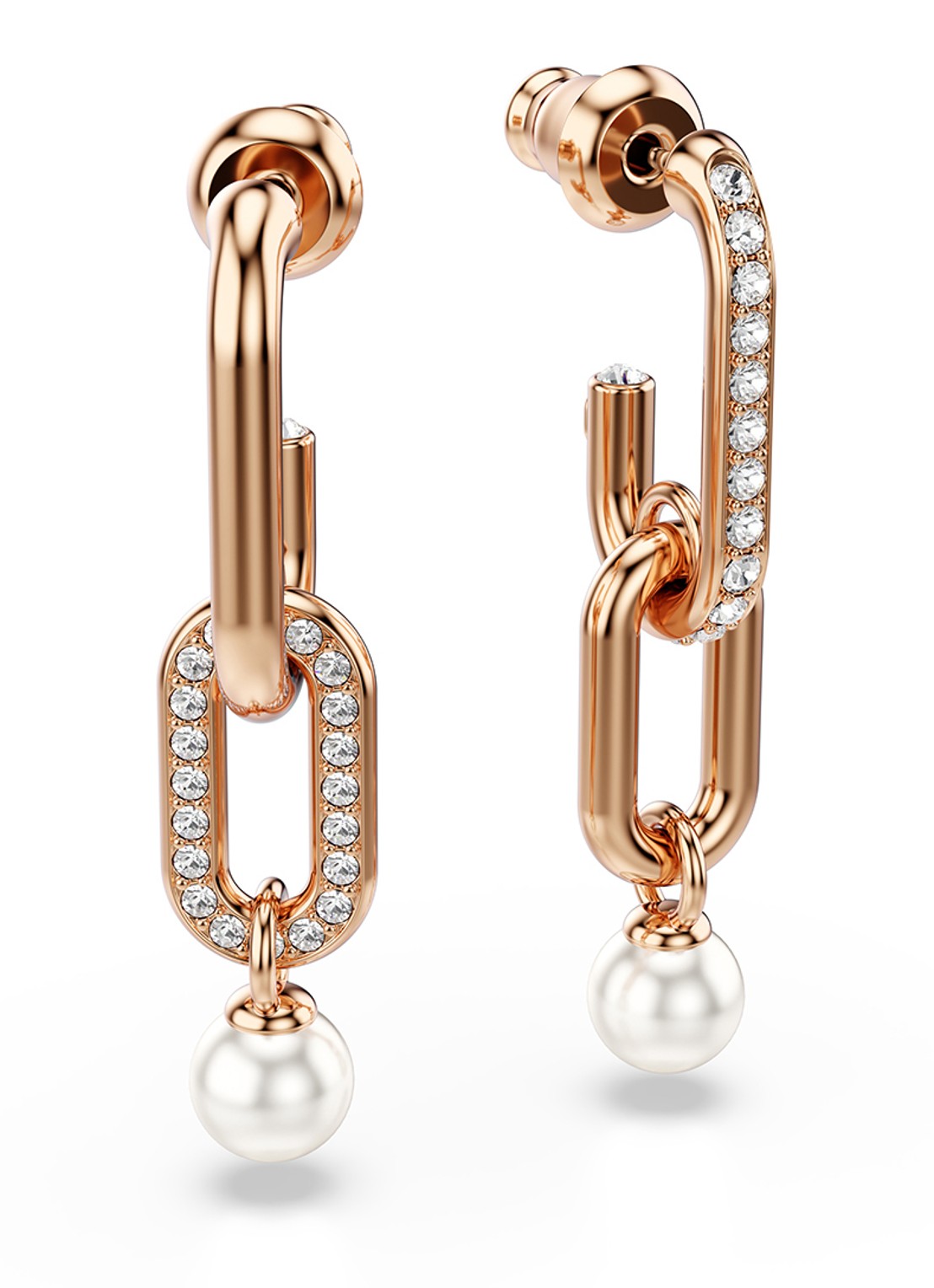 Swarovski Constella oorhanger met kristal - detail 4 roségoud