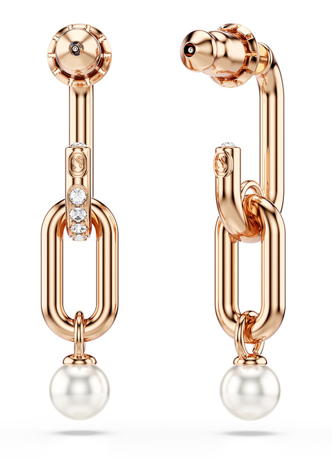 Swarovski Constella oorhanger met kristal - detail 5 roségoud