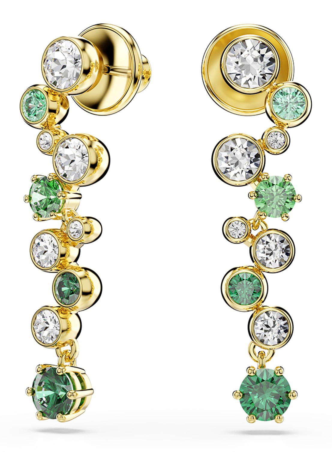 Swarovski Constella oorhangers met zirkonia - detail goud