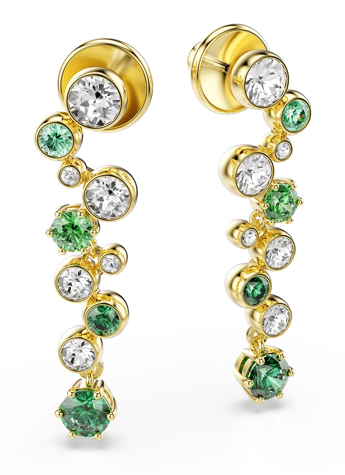 Swarovski Constella oorhangers met zirkonia - detail 2 goud