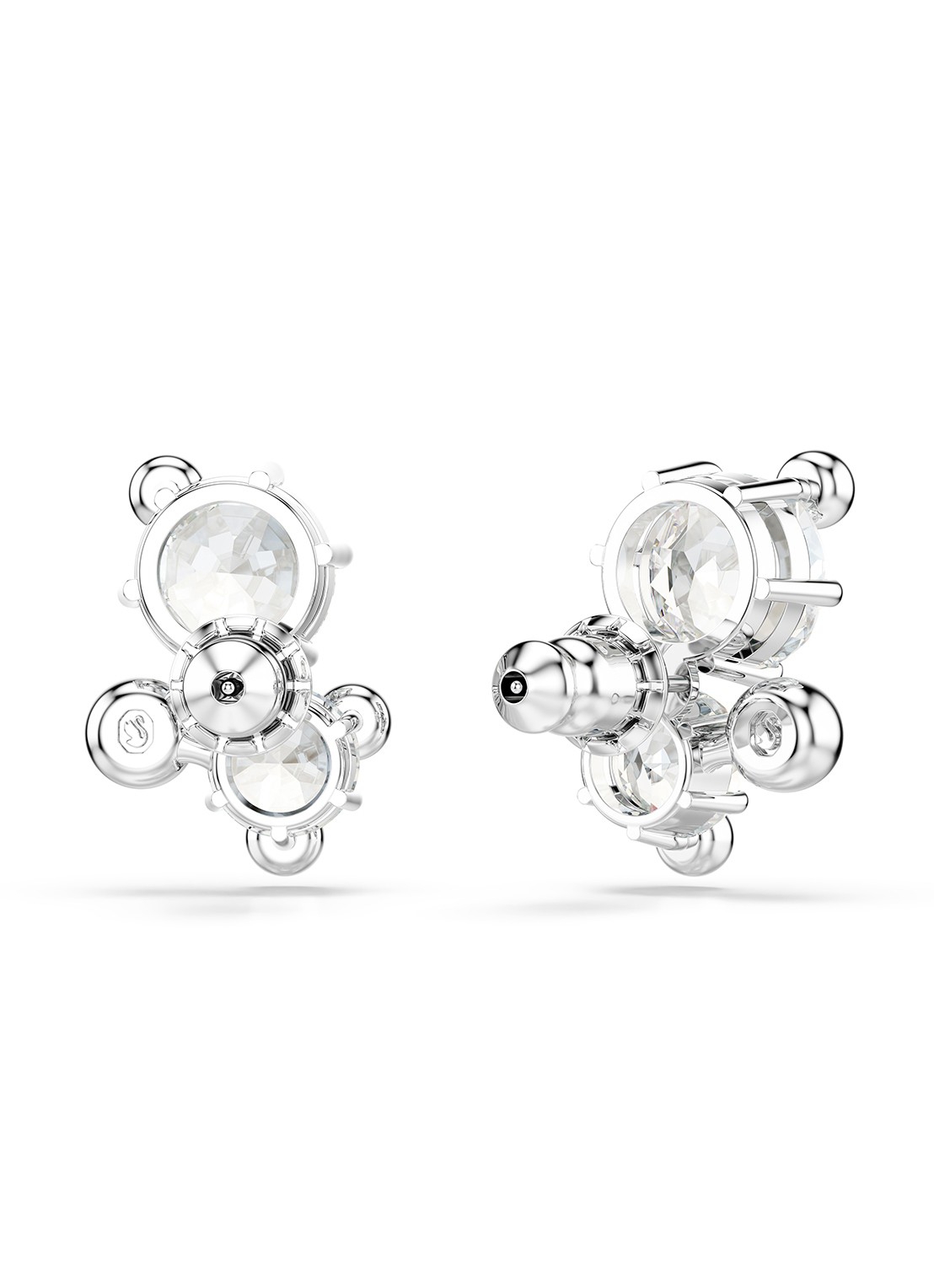 Swarovski Constella oorknopjes met kristal - detail 4 zilver