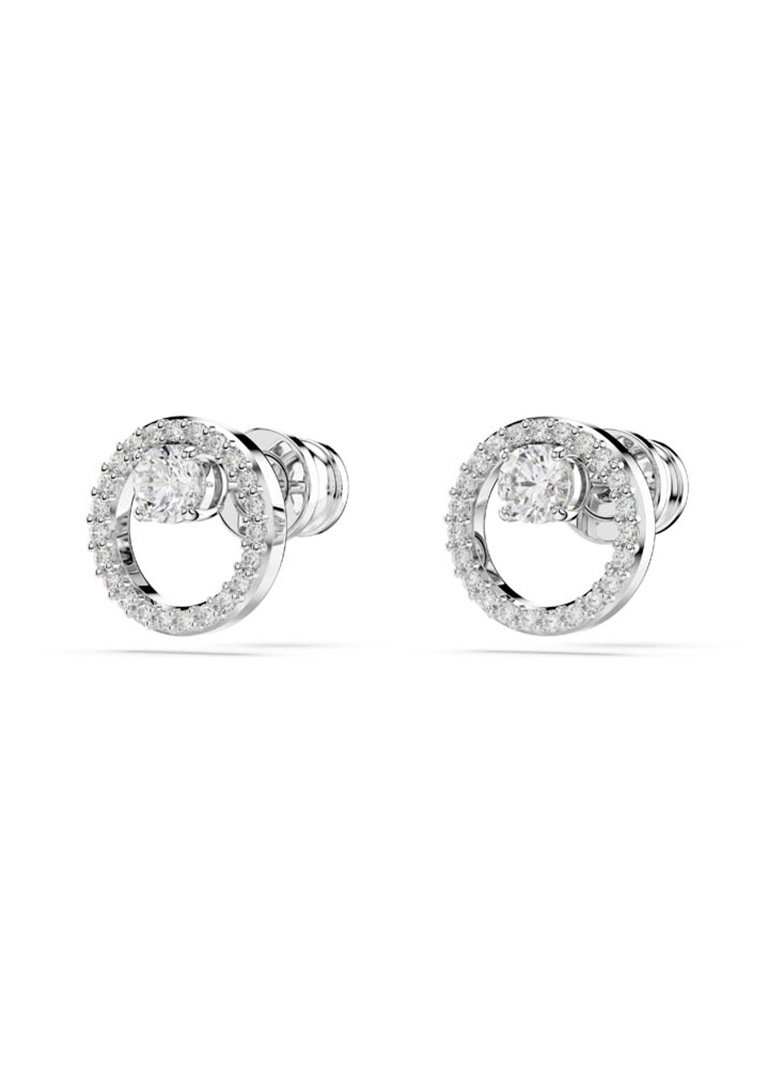 Swarovski Constella oorknopjes met zirkonia - detail 3 zilver