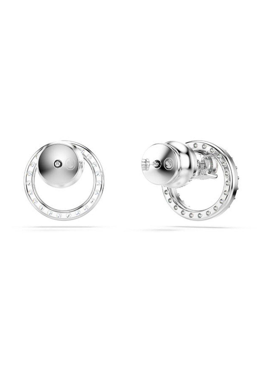 Swarovski Constella oorknopjes met zirkonia - detail 4 zilver