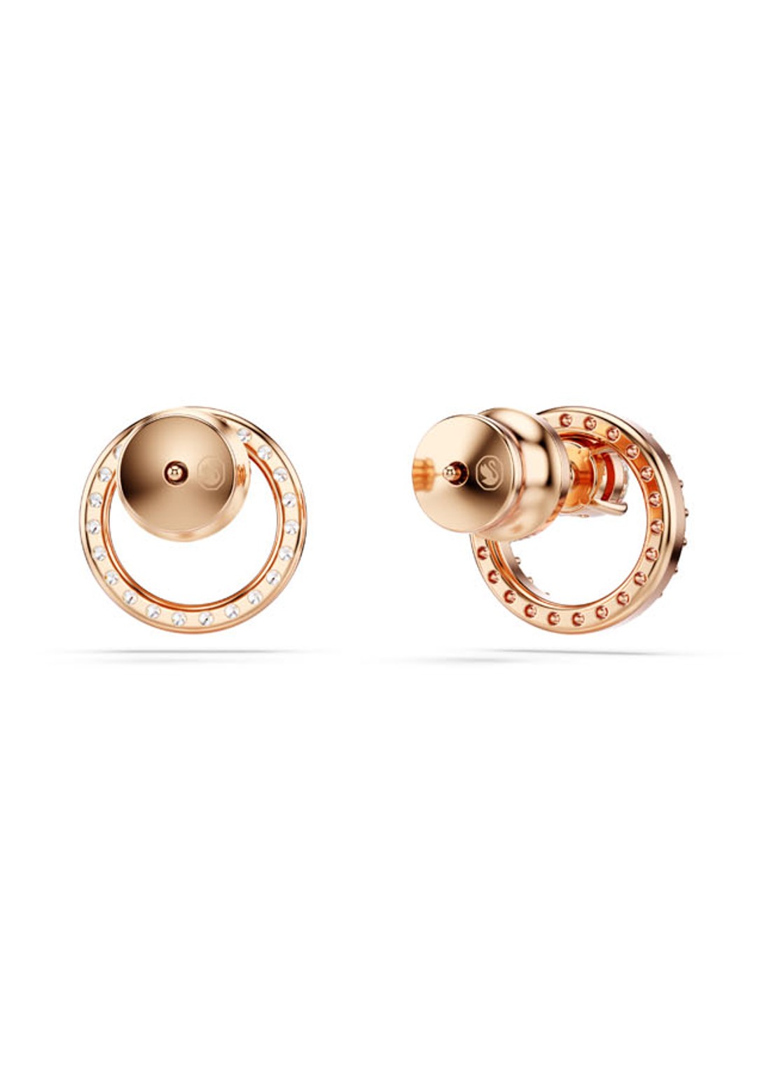 Swarovski Constella oorknopjes met zirkonia - detail 4 roségoud
