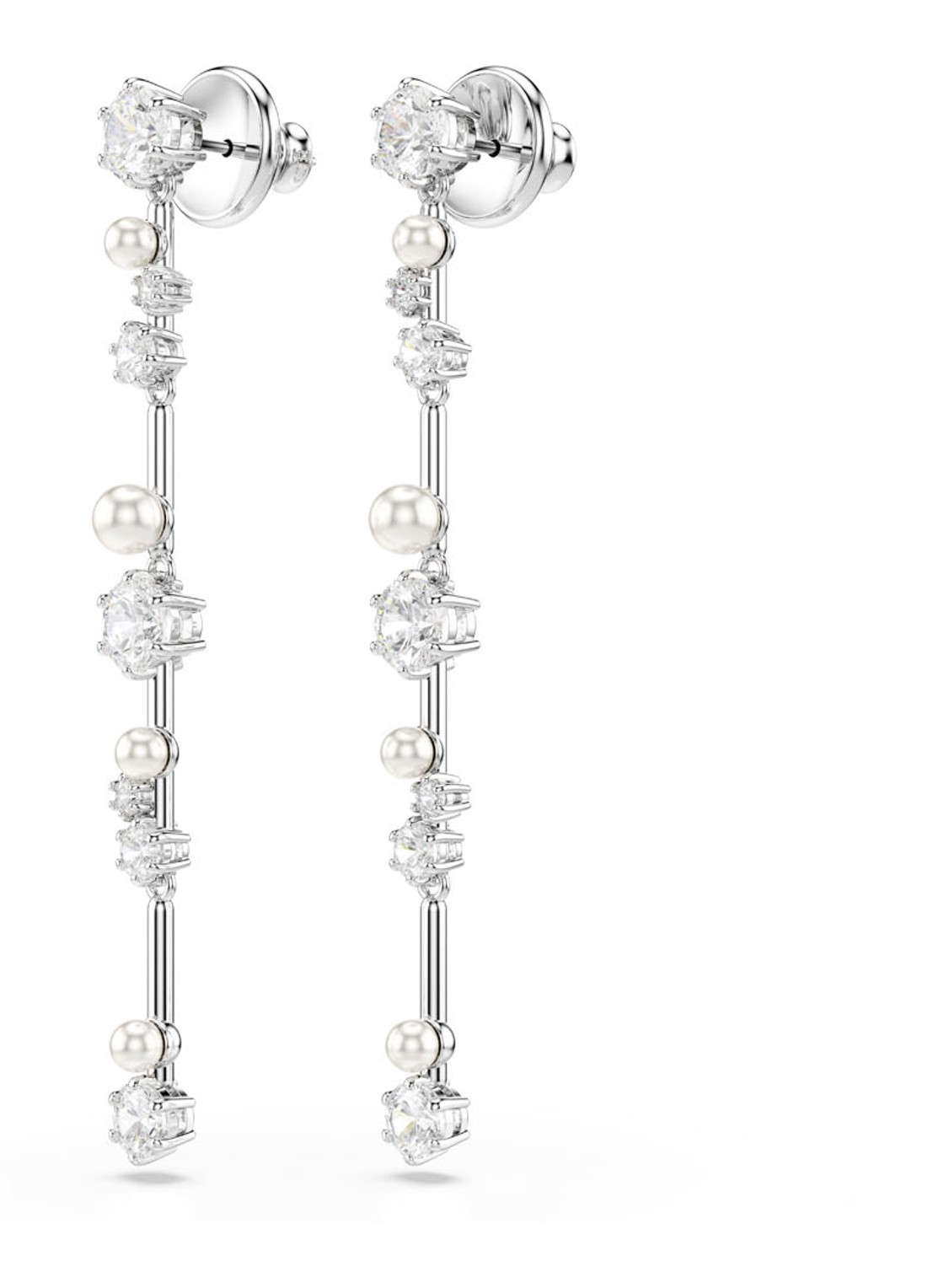 Swarovski Constella oorstekers met kristal - detail 2 zilver