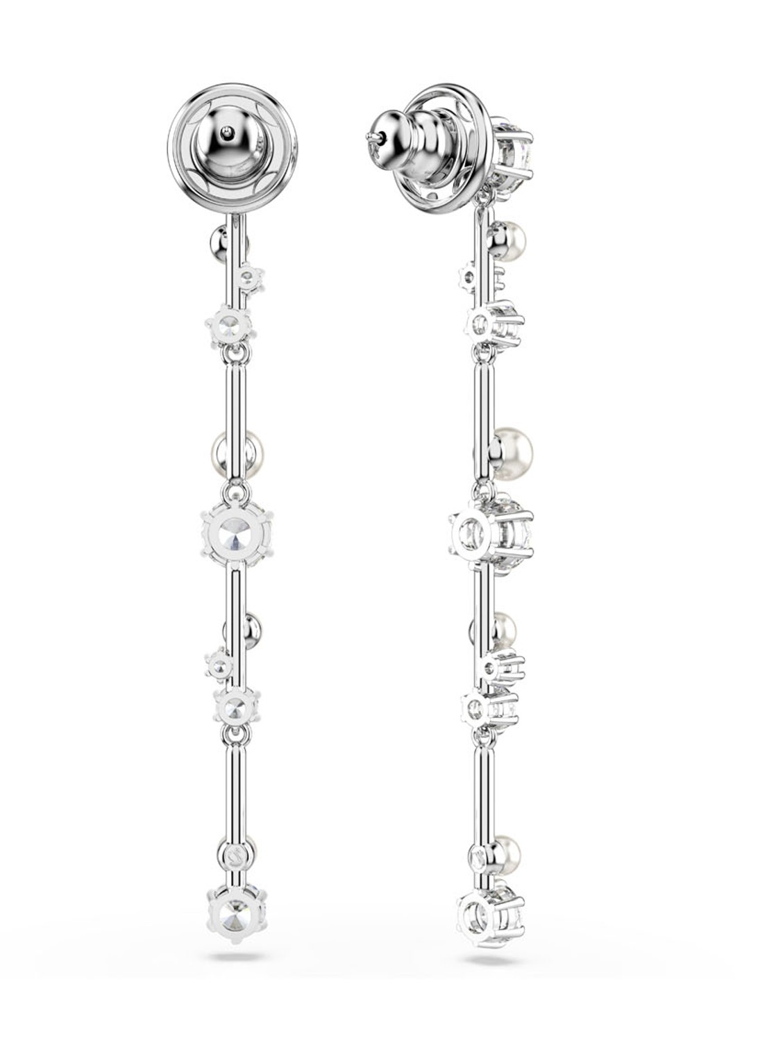 Swarovski Constella oorstekers met kristal - detail 3 zilver