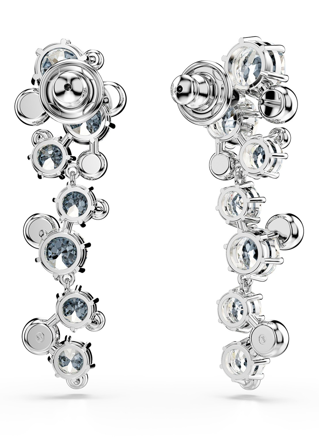 Swarovski Constella oorstekers met kristal - detail 3 zilver