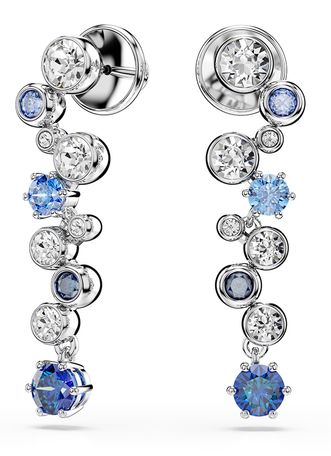 Swarovski Constella oorstekers met zirkonia - detail zilver