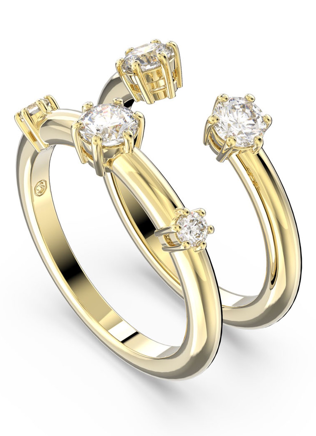 Swarovski Constella ring met kristal - detail 5 goud