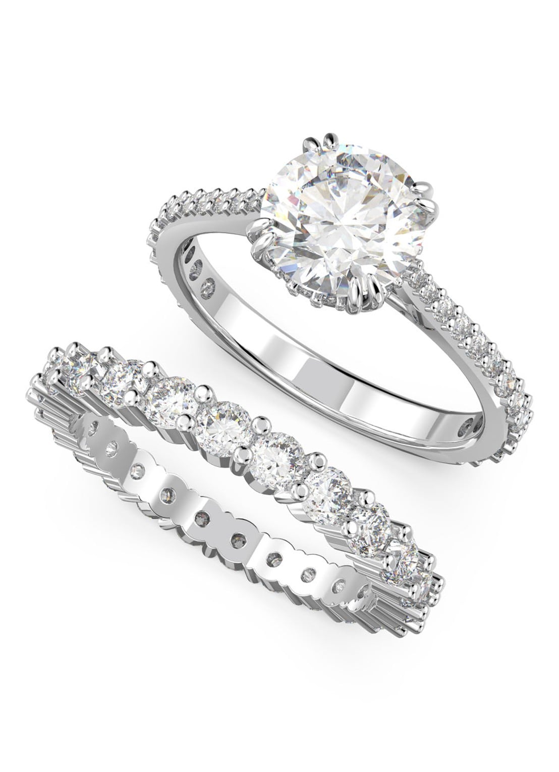 Swarovski Constella ring met kristal - voorkant 6 zilver