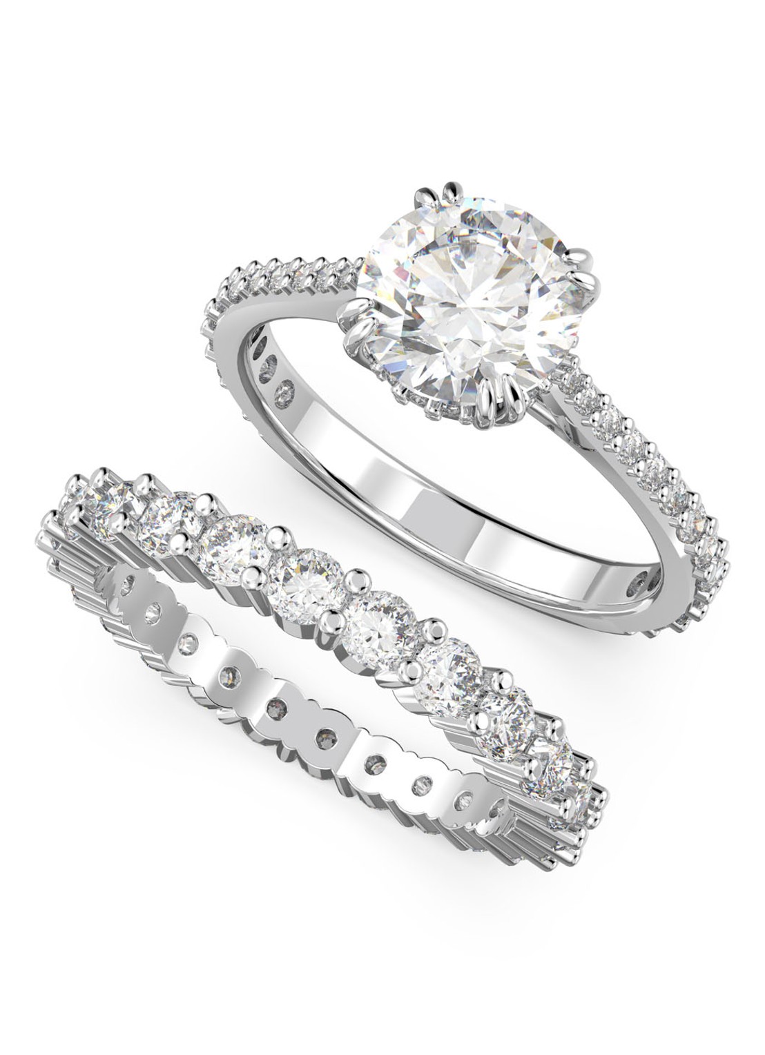 Swarovski Constella ring met kristal - voorkant 7 zilver