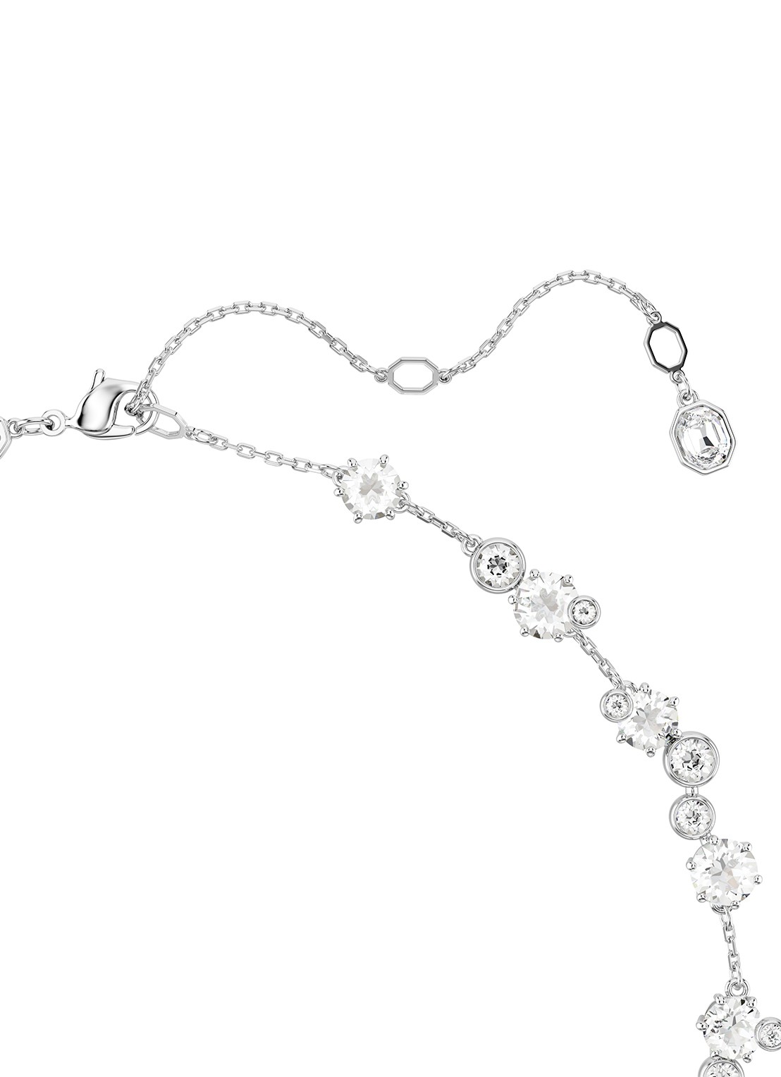 Swarovski Constella set van ketting, armband en oorstekers met kristal - detail 3 zilver