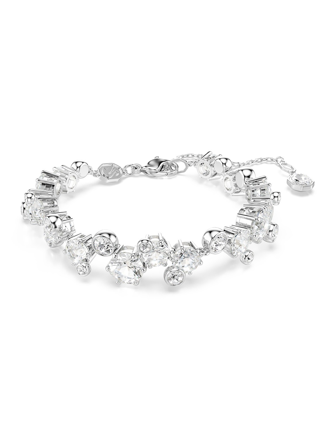 Swarovski Constella set van ketting, armband en oorstekers met kristal - detail 4 zilver