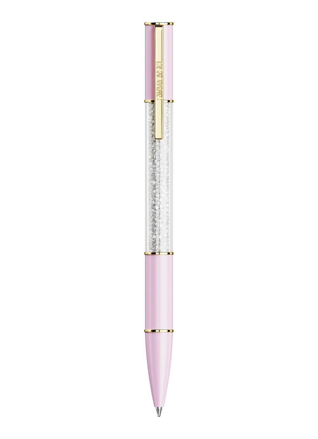 Swarovski Crystalline Lustre pen met kristal - detail 2 lichtroze
