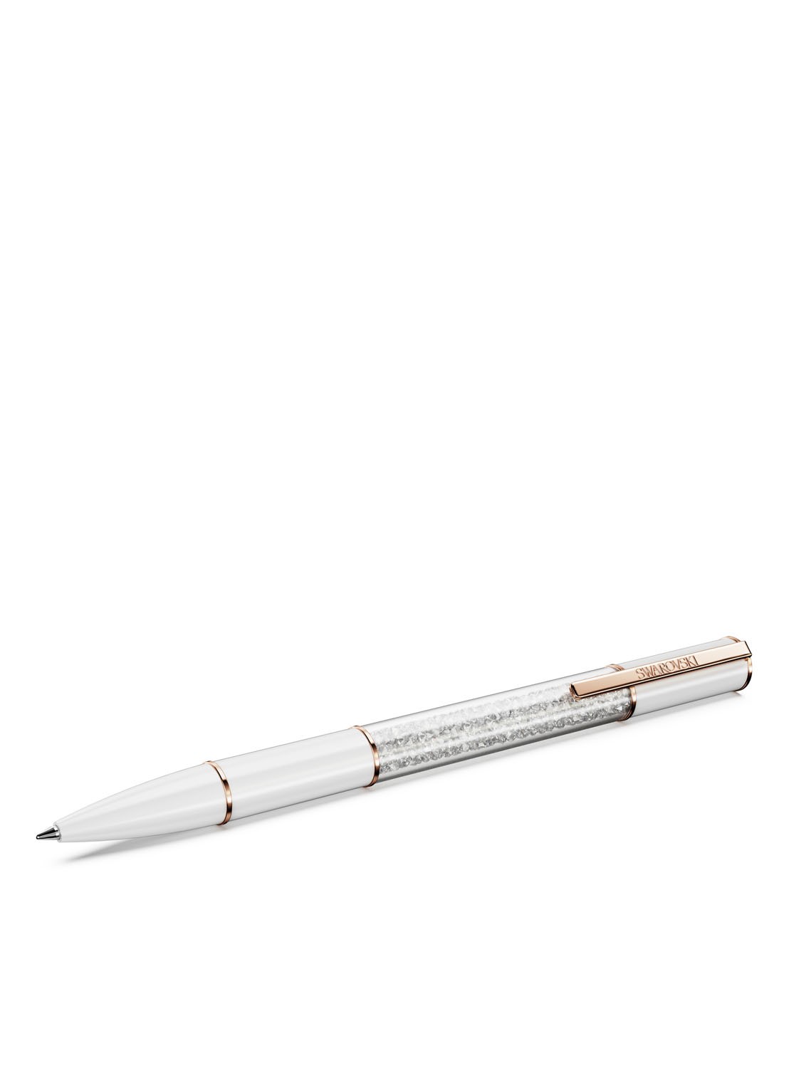 Swarovski Crystalline Lustre pen met kristal - voorkant zilver