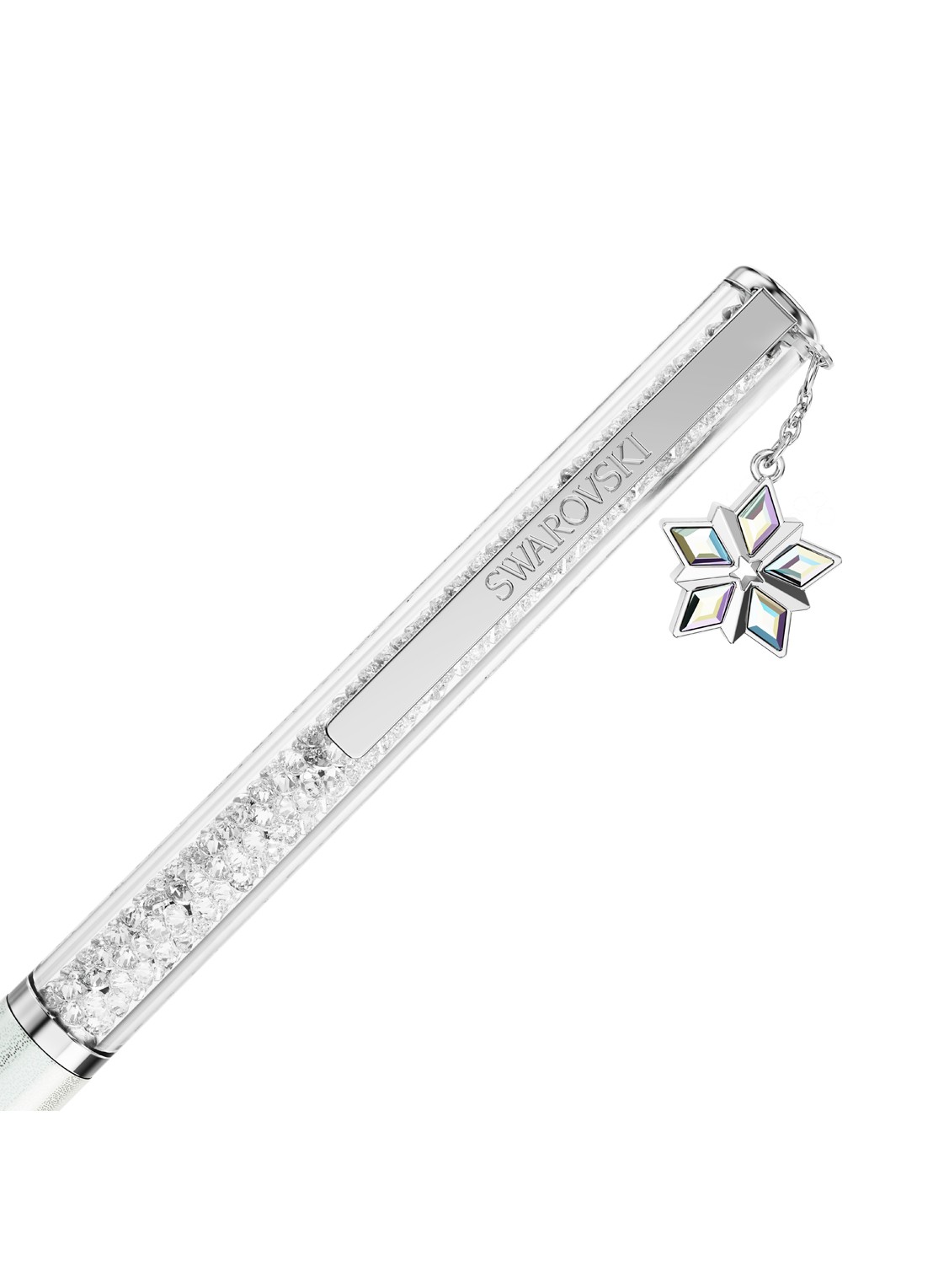 Swarovski Crystalline pen met Swarovski kristal - detail 2 zilver