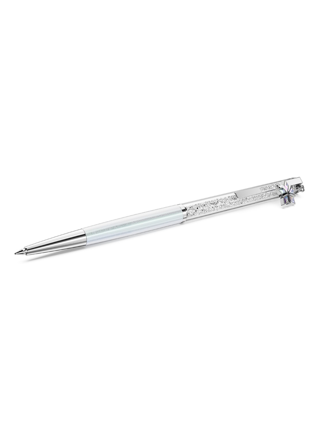 Swarovski Crystalline pen met Swarovski kristal - voorkant 4 zilver