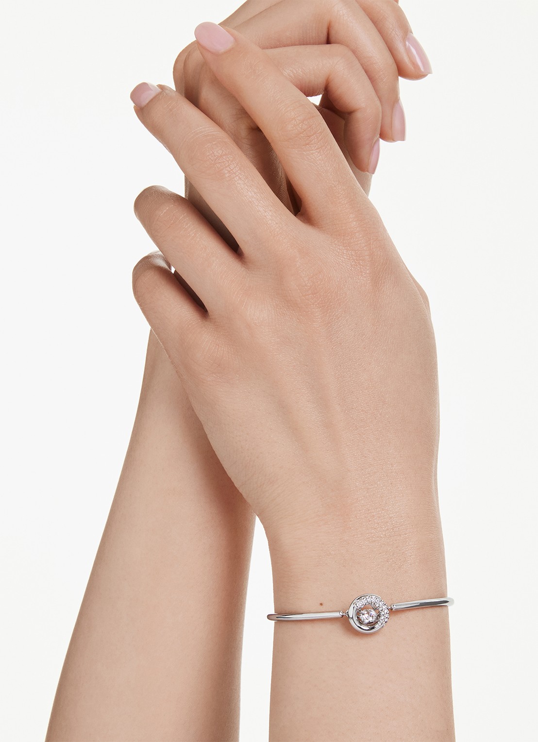 Swarovski Dextera armband mert kristal M - voorkant 6 zilver