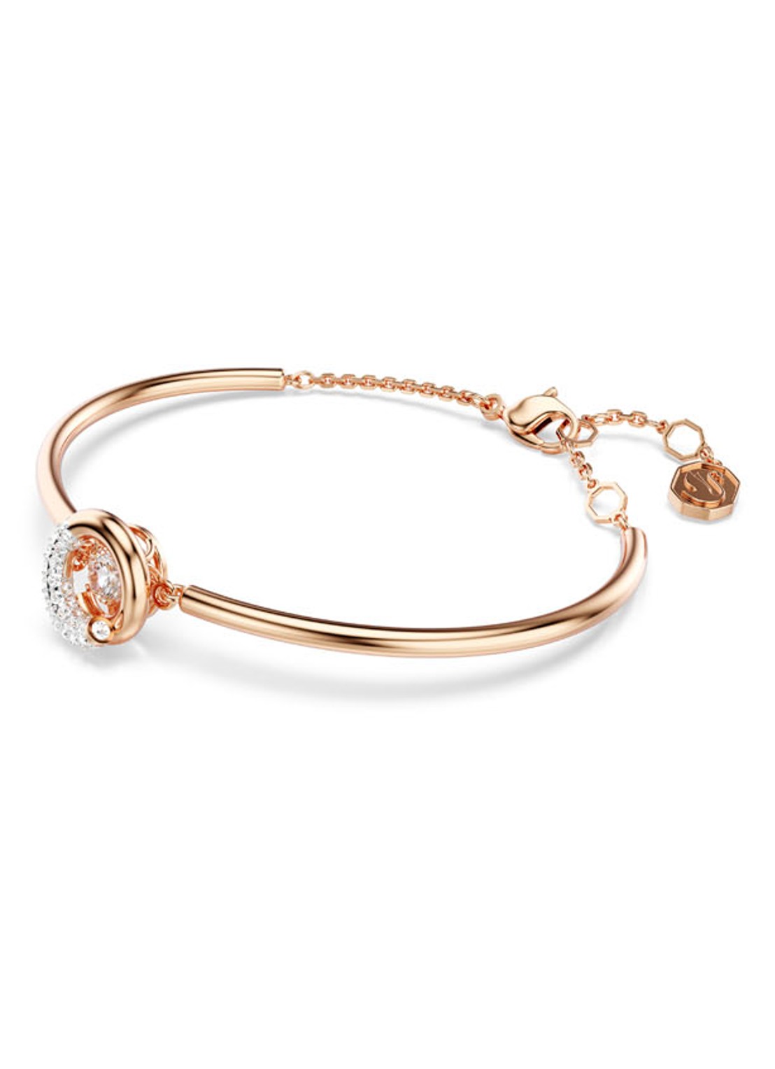 Swarovski Dextera armband met kristal M - detail roségoud
