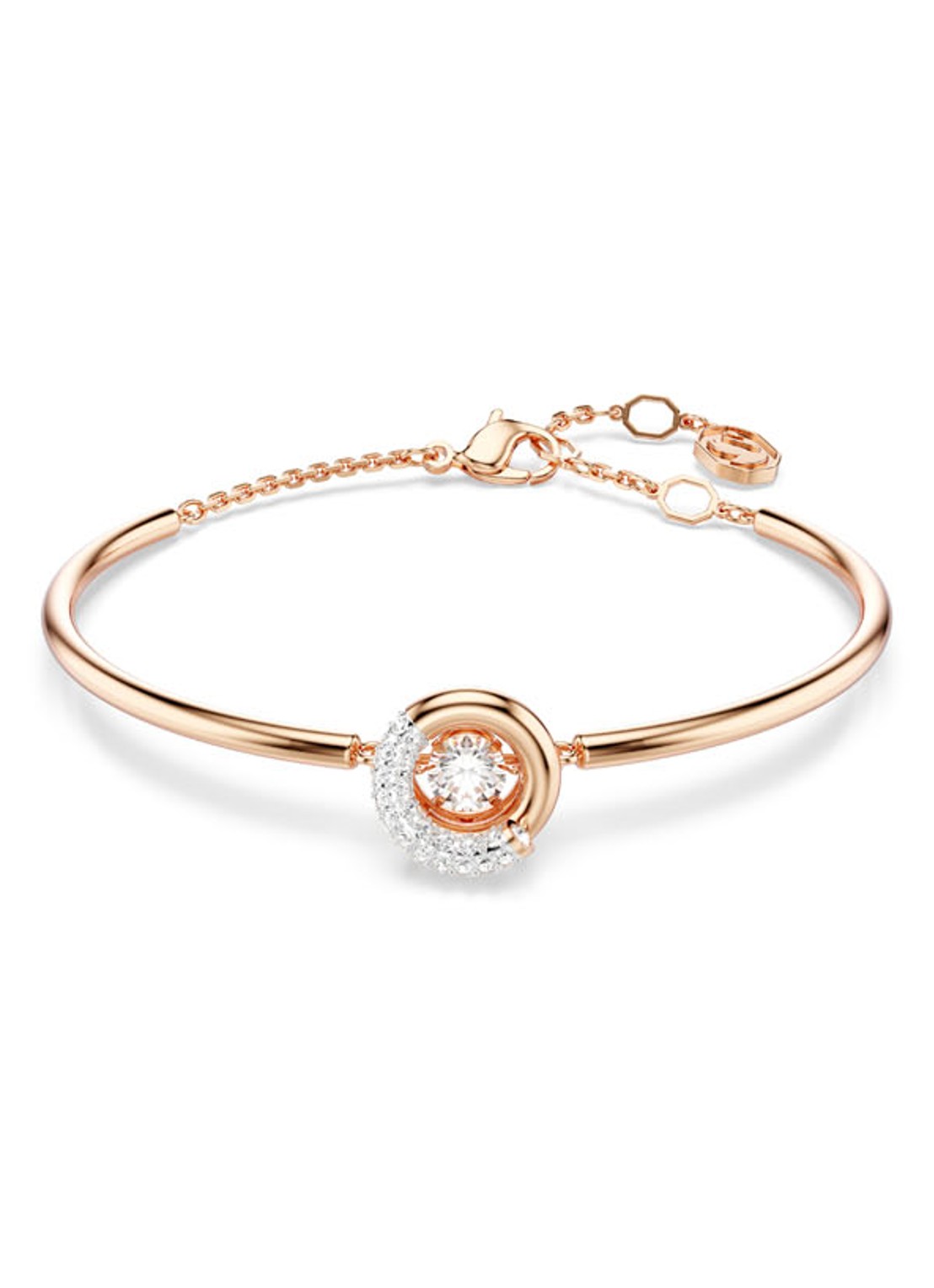 Swarovski Dextera armband met kristal M - voorkant 4 roségoud