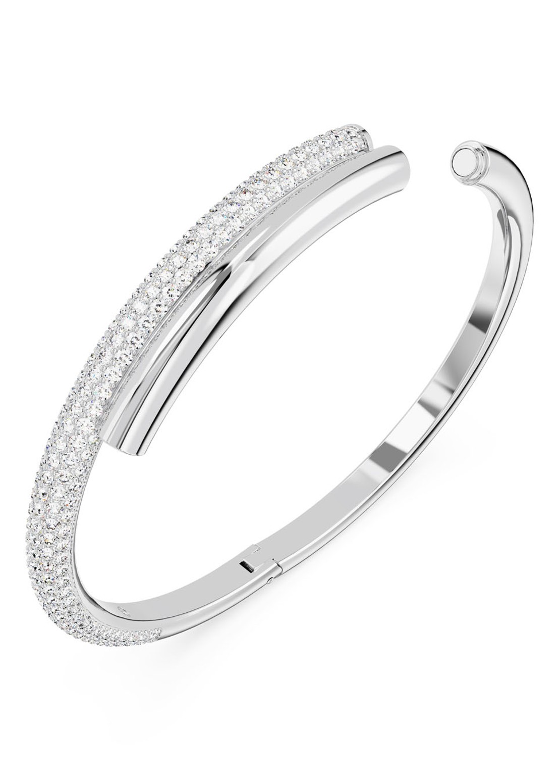 Swarovski Dextera bangle met kristal L - detail 3 zilver
