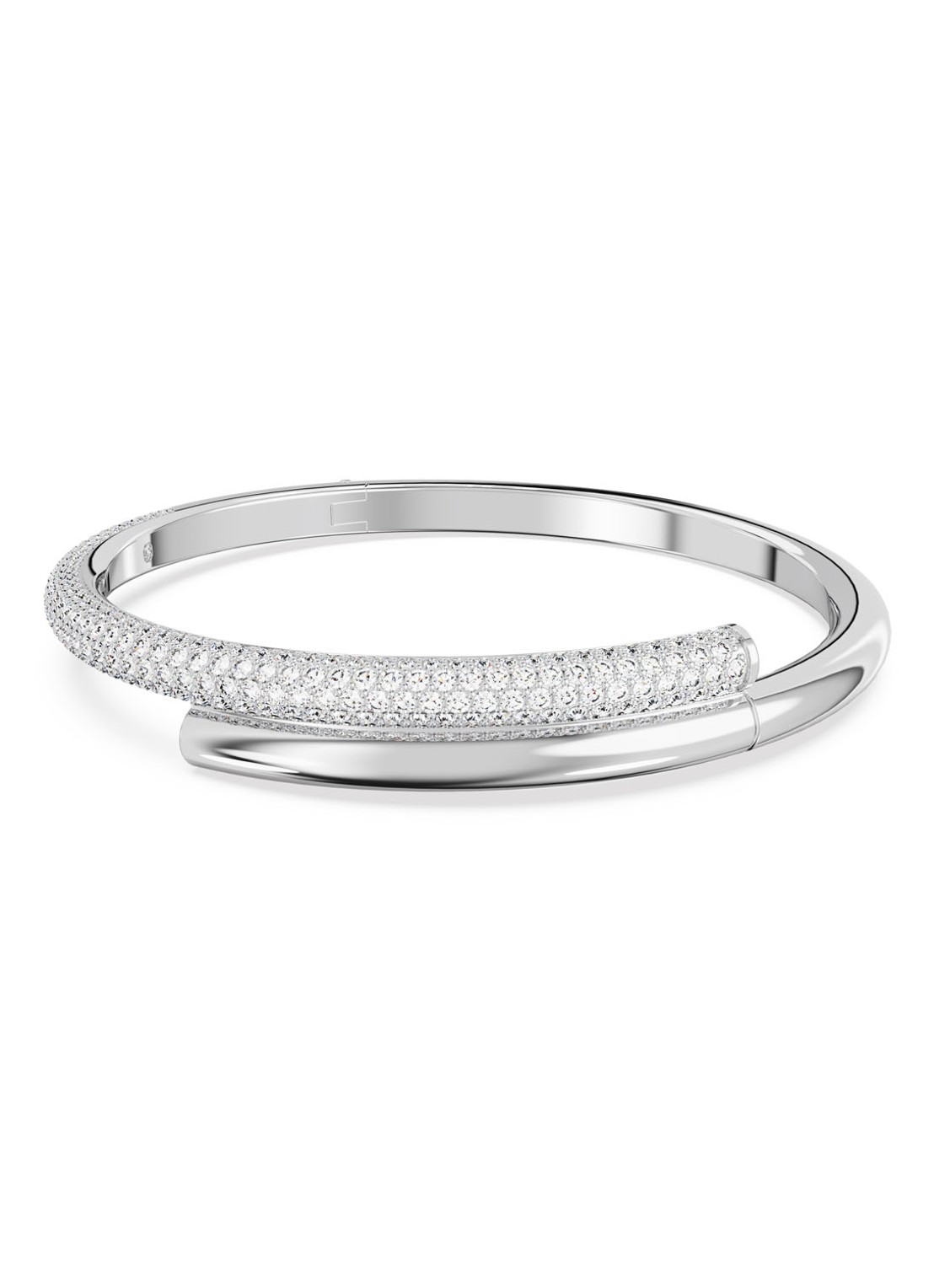 Swarovski Dextera bangle met kristal L - voorkant zilver